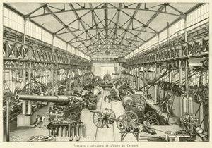 Usine du Creusot आर्टिलरी वर्कशॉप (उत्कीर्णन) द्वारा फ्रेंच स्कूल