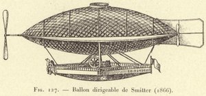 स्मिटर द्वारा एयरशिप (1866) (उत्कीर्णन) द्वारा फ्रेंच स्कूल