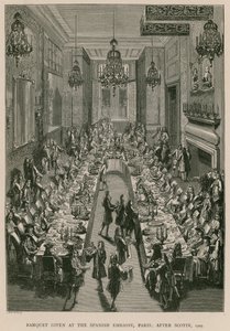 स्पेनिश दूतावास, पेरिस में दिया गया भोज; स्कॉटिन के बाद, 1707 द्वारा फ्रेंच स्कूल