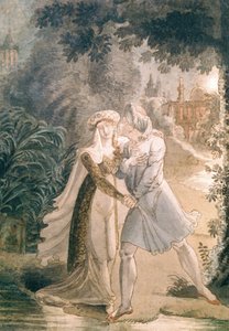 फ्रेंकोइस रेने (1768-1848) वेकोमेटे डी चेटेब्रिय्रैंड (कागज के लिए पेन और इंक) द्वारा फ्रेंच स्कूल