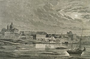 1860 के दशक में ब्यूनस आयर्स (उत्कीर्णन) द्वारा फ्रेंच स्कूल