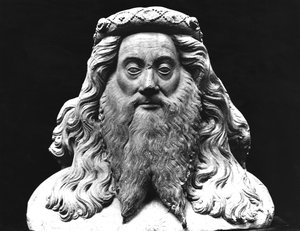 जीन II डी वियना की अंतिम संस्कार प्रतिमा से बस्ट (d.1435), पैग्नी की सीगनॉरिटी, लंबी दाढ़ी के साथ उपनाम, 15 वीं शताब्दी से मूल (प्लास्टर कास्ट)