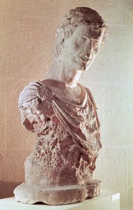 सम्राट फ्रेडरिक II की बस्ट (1194-1250) (चूना पत्थर)