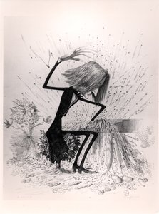 पियानो बजाने वाले 1845 में फ्रांज लिस्केट (1811-86) को दर्शाने वाले कैरिकेचर द्वारा फ्रेंच स्कूल
