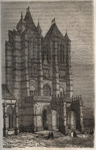 ओइस, पिकार्डी में कैथेड्रेल नोट्रे-डेम डी नोयोन - विक्टर ड्यूरुय (1811-1894) द्वारा "हिस्टोइरे डी फ्रांस" में उत्कीर्णन - 1882 द्वारा फ्रेंच स्कूल