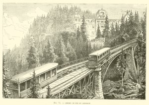 Chemin de Fer du Giesbach (उत्कीर्णन) द्वारा फ्रेंच स्कूल