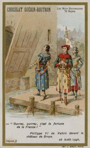 Chocolat Guerin-Boutron व्यापार कार्ड, ऐतिहासिक शब्द श्रृंखला द्वारा फ्रेंच स्कूल
