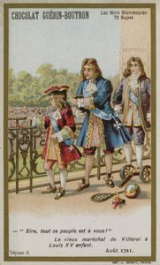 Chocolat Guerin-Boutron व्यापार कार्ड, ऐतिहासिक शब्द श्रृंखला द्वारा फ्रेंच स्कूल