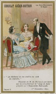 Chocolat Guerin-Boutron व्यापार कार्ड, ऐतिहासिक शब्द श्रृंखला द्वारा फ्रेंच स्कूल