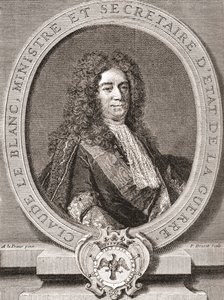 क्लाउड ले ब्लांक, 1669 1728. एशियन शासन के फ्रांसीसी शाही अधिकारी और युद्ध के लिए दो बार राज्य सचिव। लेस हेयर्स लाइब्रेस से 1908 प्रकाशित। द्वारा फ्रेंच स्कूल