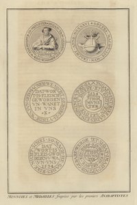 पहले ऐनाबैपटिस्टों द्वारा गढ़े गए सिक्के और पदक (उत्कीर्णन) द्वारा फ्रेंच स्कूल
