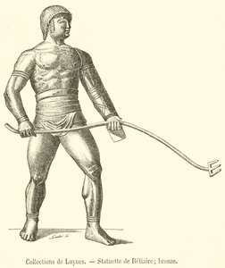 Luynes के संग्रह, Retiarius की प्रतिमा, कांस्य (उत्कीर्णन) द्वारा फ्रेंच स्कूल