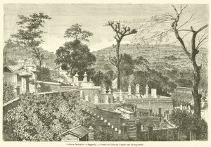 कोलिन्स ने नागासाकी का अंतिम संस्कार किया (उत्कीर्णन) द्वारा फ्रेंच स्कूल