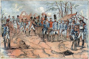 28 मई को एस्लिंग की लड़ाई में मारेचल जीन लैंस (1769-1809) की मृत्यु द्वारा फ्रेंच स्कूल