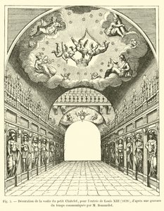 छोटे चैनलेट की तिजोरी, लुईस XIII, 1628 के प्रवेश के लिए, एम बर्नार्डोट द्वारा संप्रेषित समय के उत्कीर्णन के बाद द्वारा फ्रेंच स्कूल