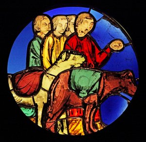 याकूब और उसके बेटे मिस्र के लिए Ste Ste Chapelle की यात्रा करते हैं द्वारा फ्रेंच स्कूल