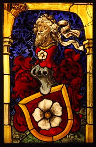 मुलेनहेम परिवार की बाहों का चित्रण, c.1467 पीटर हेमल की पूर्व कार्यशाला; Alsace द्वारा फ्रेंच स्कूल