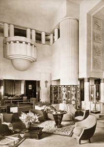 1925 में पेरिस में एक्सपोज़िशन इंटरनेशनेल में मंडप प्रिमावेरा के हॉल के लिए डिज़ाइन, पब। 19 द्वारा फ्रेंच स्कूल