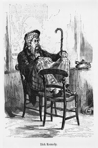 डिक कैनेडी, जूल्स वर्ने (1828-1905) पेरिस, हेटल द्वारा एक गुब्बारे में पांच सप्ताह का चित्र द्वारा फ्रेंच स्कूल