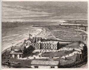 Dieppe - नॉरमैंडी - VA माल्ट-ब्राउन द्वारा "ला फ्रांस चित्रण: भूगोल, इतिहास, सांख्यिकीय प्रशासन" में उत्कीर्णन। 1884 द्वारा फ्रेंच स्कूल