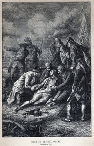 कनाडा की खोज: 13 सितंबर को क्यूबेक की लड़ाई में जनरल जेम्स वोल्फ (1727-1759) की ब्रिटिश सेना की मृत्यु द्वारा फ्रेंच स्कूल