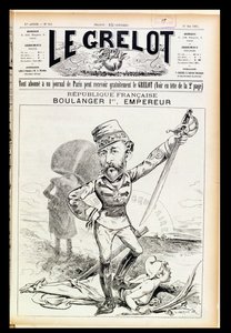 सम्राट बुलॉन्गर द फर्स्ट, कैरिकेचर ऑफ़ ले ग्रेलॉट, 29 मई 1887 द्वारा फ्रेंच स्कूल