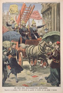 ले पेटिट जर्नल, 3 अप्रैल 1910 से अंग्रेजी फायरग्रेट ने फायरमैन के रूप में कपड़े पहने