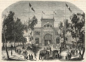 एडमंड टेक्सियर द्वारा "झांकी-दे-पेरिस" में उत्कीर्णन 1852 द्वारा फ्रेंच स्कूल