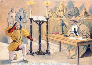 और फिर भी यह चलता है, 1633 में गैलीलियो गैलीली (1564-1642) का परीक्षण द्वारा फ्रेंच स्कूल