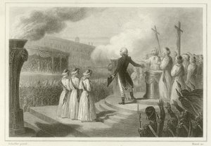 Fete de la फेडरेशन, 14 जुलाई 1790 द्वारा फ्रेंच स्कूल