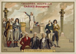 Fete de la फेडरेशन, फ्रांसीसी क्रांति, 14 जुलाई 1790 द्वारा फ्रेंच स्कूल