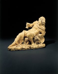 शराब के गिलास के साथ रिक्लाइनिंग के बैचस का चित्र, c.1770 द्वारा फ्रेंच स्कूल