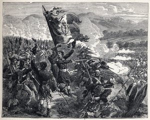 पहला गठबंधन: कर्नल एंटोनी गुइल्यूम (एंटोनी-गिलौम) रैम्पोन (1759-1842) 12 अप्रैल को मोंटेनोट की लड़ाई में द्वारा फ्रेंच स्कूल