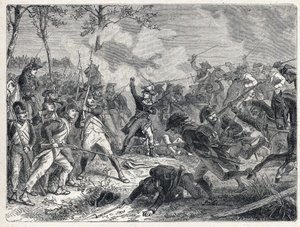 पहला गठबंधन: लाजर निकोलस मार्गुराइट कार्नोट (1753-1823) ने 16 अक्टूबर 1793 को ऑस्ट्रियाई सेना के लिए फ्रांसीसी सैनिकों का विरोध करने वाले वाटिग्नेस की लड़ाई के दौरान। द्वारा फ्रेंच स्कूल