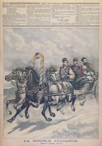 फ्रेंको-रूसी गठबंधन, ले पेटिट जर्नल, 1893 से चित्रण द्वारा फ्रेंच स्कूल