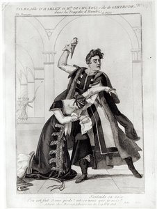 1769 के बाद शेक्सपियर के &39;हैमलेट&39; में शेक्सपियर के &39;हैमलेट&39; में फ्रेंकॉइस-जोसेफ तलमा (1763-1826) को हेमलेट और मैडोमोसेले दुचेनो के रूप में। द्वारा फ्रेंच स्कूल