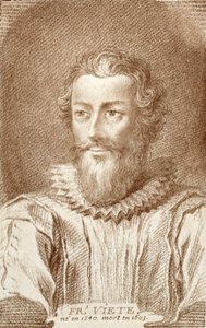 फ्रेंकोइस विएटे (1540-1603), अलेक्जेंड्रे सेवरियन (1720-1805) द्वारा गणितज्ञों के इतिहास का चित्रण, पेरिस 1766 में प्रकाशित द्वारा फ्रेंच स्कूल