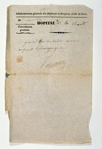 7 मार्च 1837 को होपिटल डे ला चराईट, पेरिस से मुफ्त पर्चे द्वारा फ्रेंच स्कूल