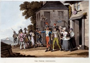 फ्रेंच कॉन्स्क्रिप्ट्स, c.1814 (कलर लिथो) द्वारा फ्रेंच स्कूल