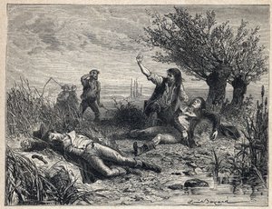 फ्रांसीसी क्रांति: राजनेताओं फ्रेंकोइस बुज़ोट (1760-1794) और जेरोम पेटियन डी विलेन्यूवे (1759-1794) को जहर देकर आत्महत्या द्वारा फ्रेंच स्कूल