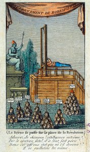 फ्रांसीसी क्रांति: "" जल्लाद खुद को दोषी मानता है "" मैक्सिमिलियन रोबेस्पिएरे के खिलाफ व्यंग्य द्वारा फ्रेंच स्कूल