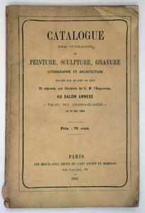 सैलून डेस इनकार, 1863 के लिए कैटलॉग का फ्रंट कवर द्वारा फ्रेंच स्कूल