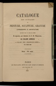 सैलून डेस मना के लिए कैटलॉग के लिए फ्रंटस्पाईज, 1863 द्वारा फ्रेंच स्कूल