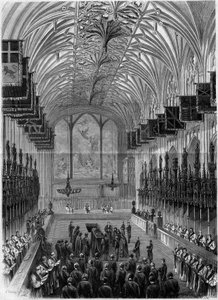 सेंट जॉर्ज चैपल, विंडसर कैसल में प्रिंस अल्बर्ट (1819-1861), इंग्लैंड की रानी विक्टोरिया के जीवनसाथी का अंतिम संस्कार द्वारा फ्रेंच स्कूल