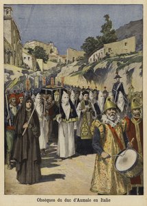 ड्यूक ऑफ ऑमले, इटली, 1897 का अंतिम संस्कार