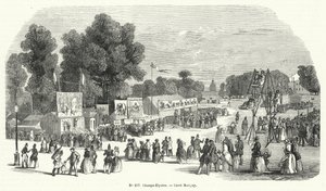 Carre Marigny, Champs Elysees, पेरिस पर फनफेयर (उत्कीर्णन) द्वारा फ्रेंच स्कूल