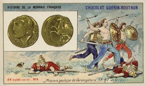 Vercingetorix के गैलिक सिक्के, 52 ई.पू. (क्रोमोलिथो) द्वारा फ्रेंच स्कूल