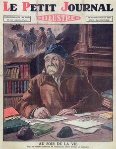 जार्ज क्लेमेंको (1841-1929) बुढ़ापे में, ले पेटिट जर्नल 10 नवंबर 1929 को कवर किया