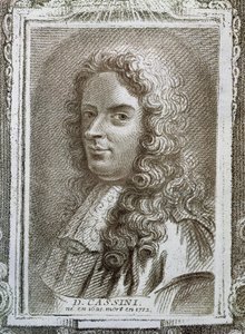 जियोवन्नी डोमिनिको कैसिनी (1625-1712), अलेक्जेंड्रे सेवरियन (1720-1805) द्वारा गणितज्ञों के इतिहास का चित्रण, पेरिस 1766 में प्रकाशित द्वारा फ्रेंच स्कूल
