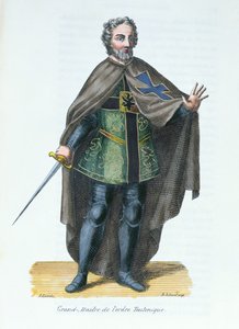 ट्युटोनिक ऑर्डर के ग्रैंड मास्टर, पियरे हेलियोट (1660-1716), 1842 के इतिहास और वेशभूषा से चित्रण द्वारा फ्रेंच स्कूल
